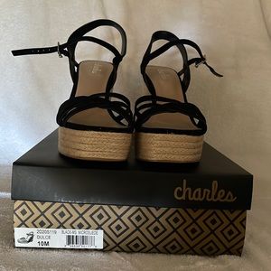 NWT black wedges.